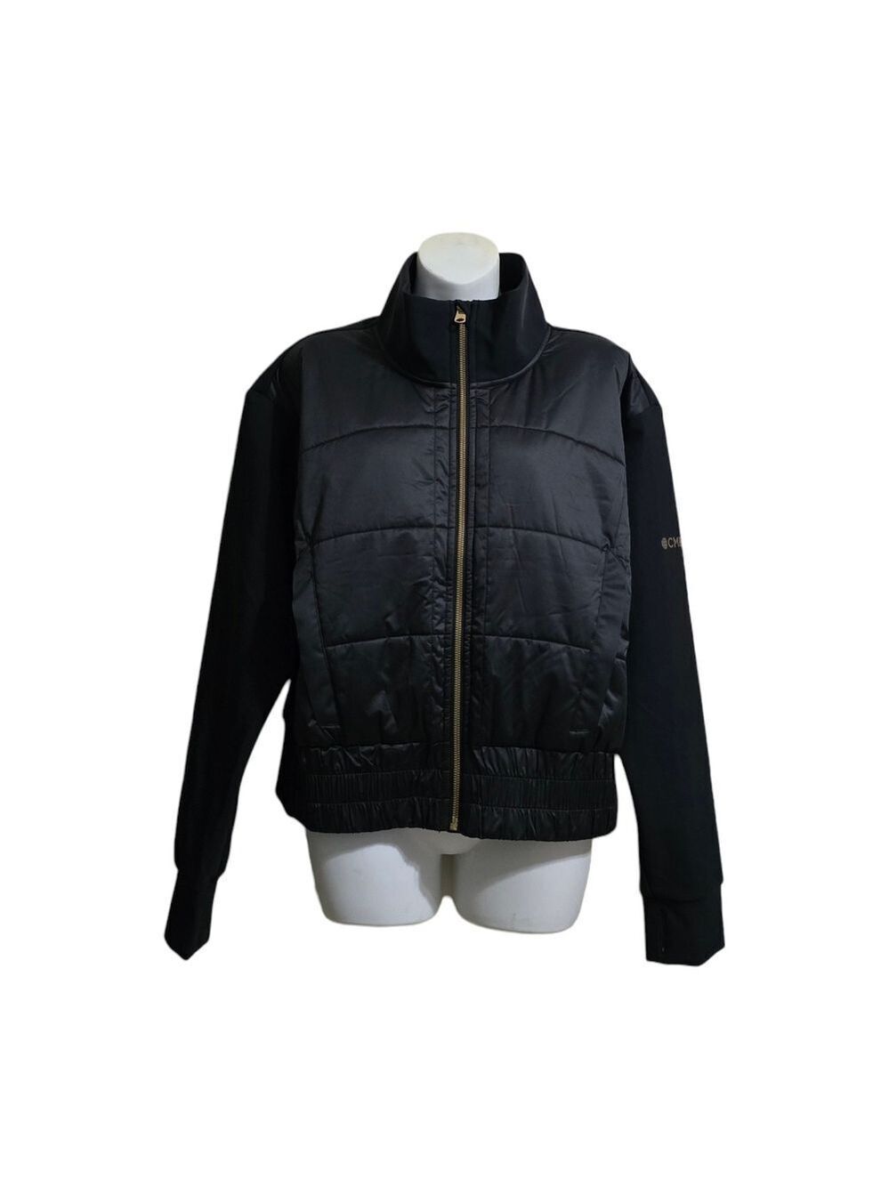 Rhone Chalet Quilted Jacket In Pure Black Sz L NWT
